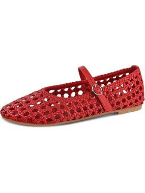 Chic Woven Ballet Flats for Women | Round Toe Mary Jane Style Shoes